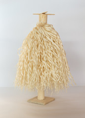 Traditional Georgian Christian Orthodox Christmas tree Chichilaki made from dried hazelnut or walnut branches that are shaved to form a small coniferous tree that resemble St. Basil’s or Santa's beard