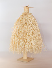 Traditional Georgian Christian Orthodox Christmas tree Chichilaki made from dried hazelnut or walnut branches that are shaved to form a small coniferous tree that resemble St. Basil’s or Santa's beard