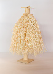 Traditional Georgian Christian Orthodox Christmas tree Chichilaki made from dried hazelnut or walnut branches that are shaved to form a small coniferous tree that resemble St. Basil’s or Santa's beard