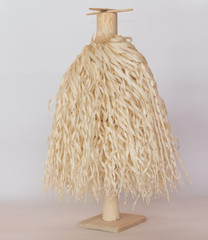 Traditional Georgian Christian Orthodox Christmas tree Chichilaki made from dried hazelnut or walnut branches that are shaved to form a small coniferous tree that resemble St. Basil’s or Santa's beard