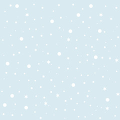 Fototapety  Spadający śnieg wzór. Biały plusk na niebieskim tle. Zimowe opady śniegu ręcznie rysowane tekstury sprayu.