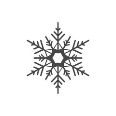 snowflake icon, isolated snowflake symbol