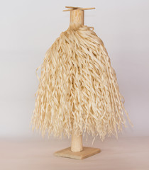 Traditional Georgian Christian Orthodox Christmas tree Chichilaki made from dried hazelnut or walnut branches that are shaved to form a small coniferous tree that resemble St. Basil’s or Santa's beard