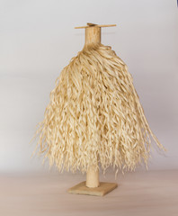 Traditional Georgian Christian Orthodox Christmas tree Chichilaki made from dried hazelnut or walnut branches that are shaved to form a small coniferous tree that resemble St. Basil’s or Santa's beard