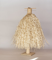 Traditional Georgian Christian Orthodox Christmas tree Chichilaki made from dried hazelnut or walnut branches that are shaved to form a small coniferous tree that resemble St. Basil’s or Santa's beard