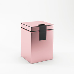Aluminum box 3d rendering