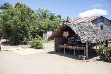Fototapeta na wymiar Aboriginal restaurants, northeastern Madagascar