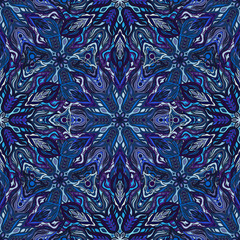 Ornate floral seamless texture, endless pattern with vintage mandala elements.