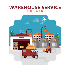 Warehouse Service Illustration