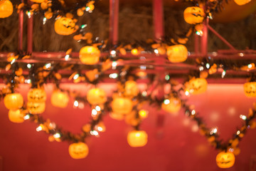 Obraz na płótnie Canvas Halloween pumpkins. Blur for background.