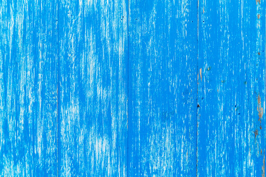 Blue wooden wall texture for background © maewthitiwat