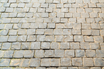 Pattern of brick pathway texture for background