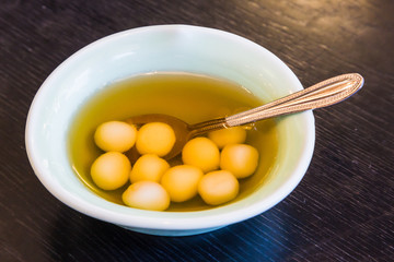 Glutinous rice ball in ginger tea
