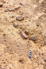 Dry soil texture with small stones
