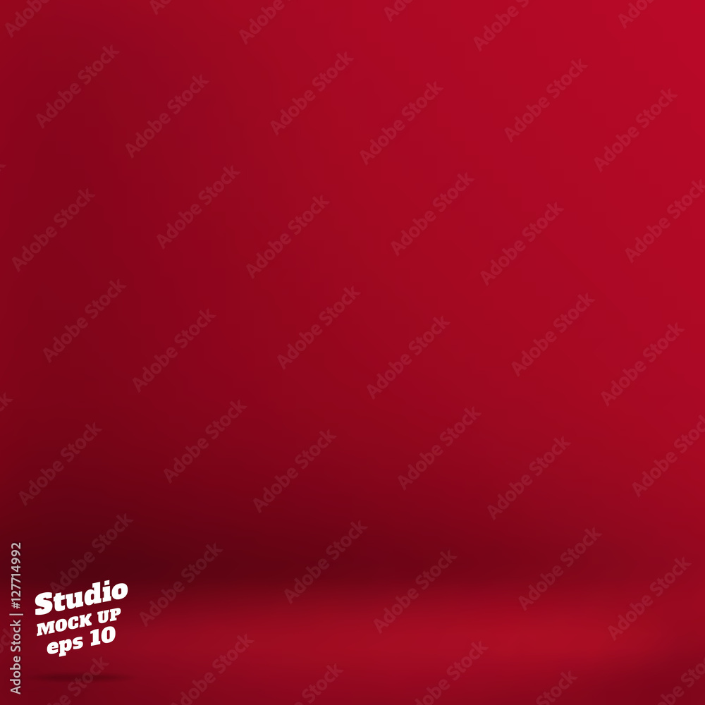 Poster vector,empty velvet red color studio room background ,template m
