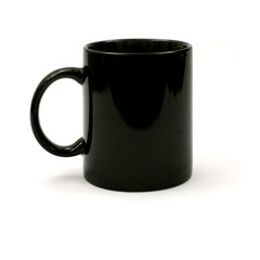 black mug on white background