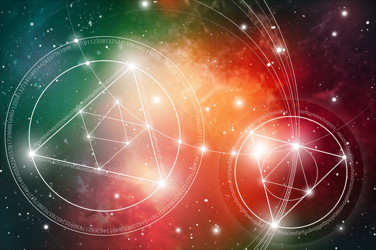 Sacred geometry. Mathematics, nature, and spirituality in Space. The formula of nature. There is no beginning and no end of the Universe, and no beginning and no end of the Life and the Bliss.