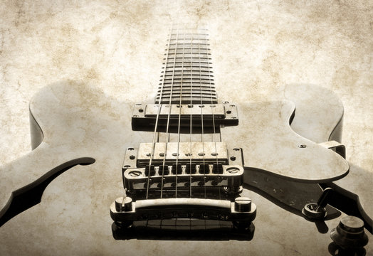 electric blues guitar,retro image