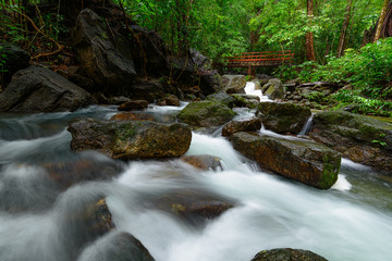 Ngao Waterfall National Park. At Mueang Ranong District, Ranong Thailand.