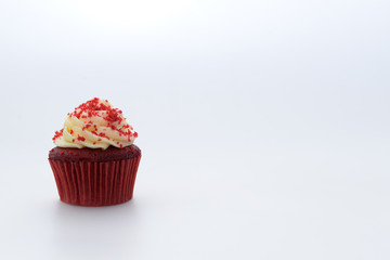 Cupcake on white background