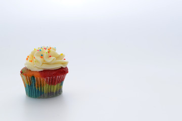 Cupcake on white background