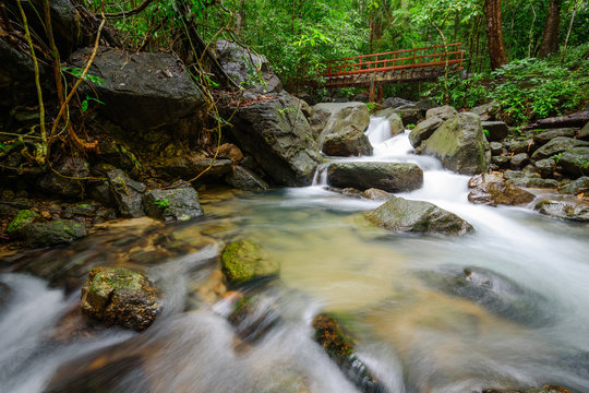 Ngao Waterfall National Park. At Mueang Ranong District, Ranong Thailand.