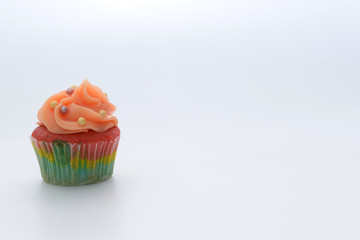 Cupcake on white background