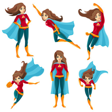 Superwoman Actions Icon Set