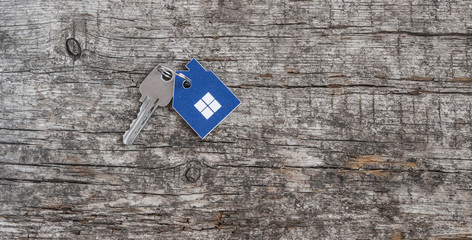 Symbol of the house with silver key