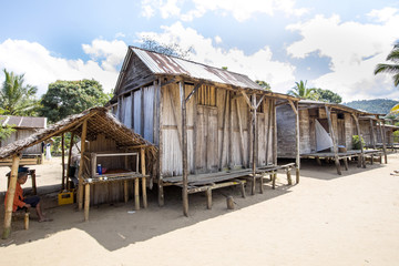 MADAGASCAR  OCTOBER 20.2016 Antanifotsy village in the delta river Antainabalana,  October 20. 2016, Madagascar