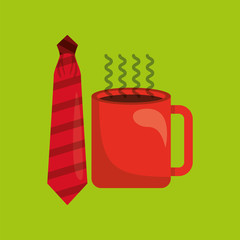 fathers day hat and coffee icon design vector illustration eps 10