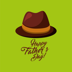 greeting fathers day hat lettering vector illustration eps 10