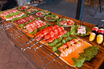 grilled satay, street food in thailand
