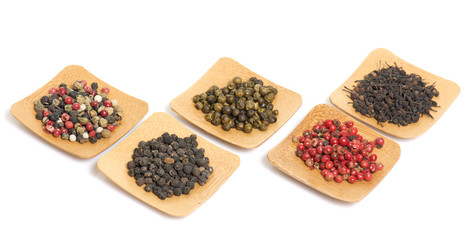 different pepper in studio