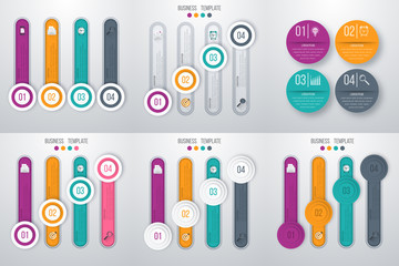 Set with infographics