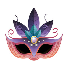 party mask fashion isolated icon vector illustration design