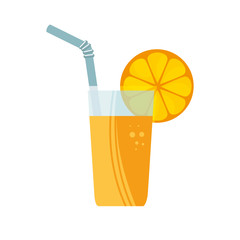 orange juice fruit icon vector illustration design