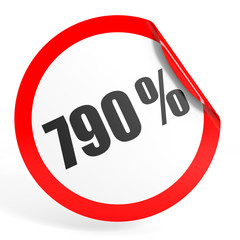 Discount 790 percent off. 3D illustration.