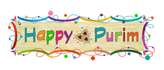 Purim Colorful Banner - Happy Purim colorful banner. Eps10