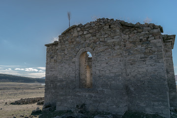 Church submerged rear view