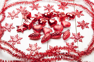 Red Christmas decorations