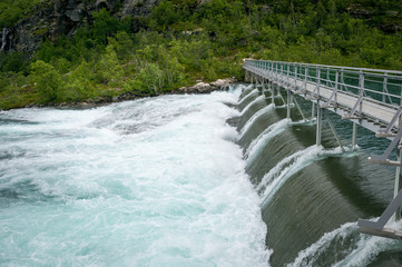 Kjosfossen waterfall dam, Norway