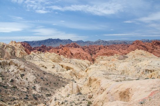 Colorful mountains in Nevada