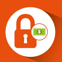 money security concept padlock design icon vector illustration eps 10
