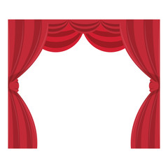 curtain cinema isolated icon vector illustration design