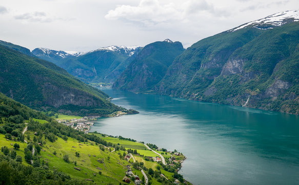 Sognefjord aerial view, Norway