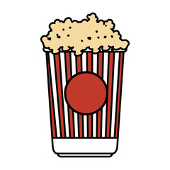 delicious pop corn icon vector illustration design