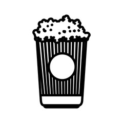 delicious pop corn icon vector illustration design