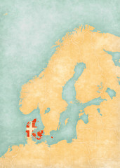 Map of Scandinavia - Denmark