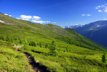 Alpine landscape in Altai Mountains, Siberia, Russian Federation